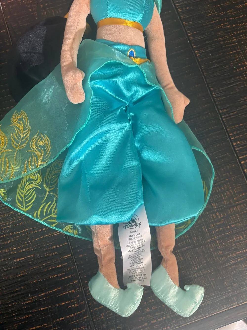 Disney Plush Ariel Mermaid (Green) & Jasmine Doll (Teal)